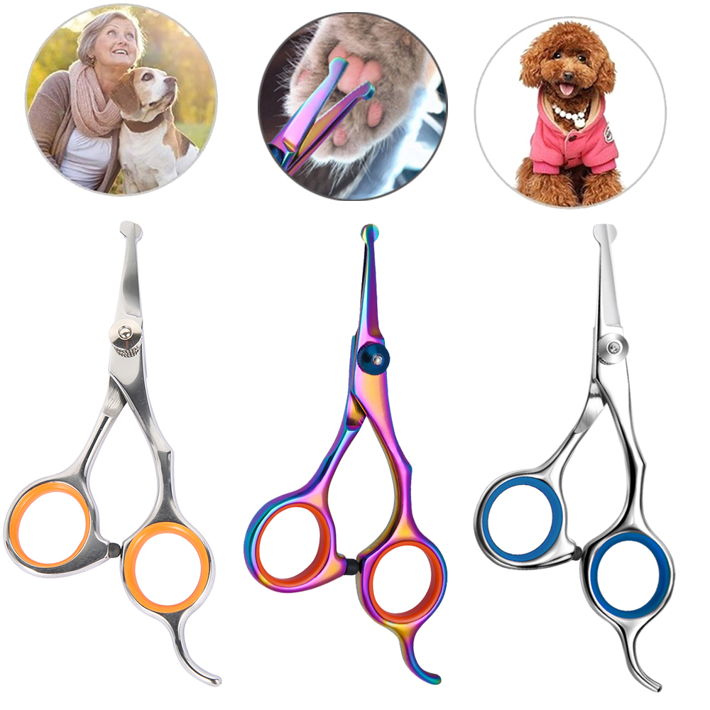 Trimming Scissor Set - Safety Round Head Stainless Steel Pet