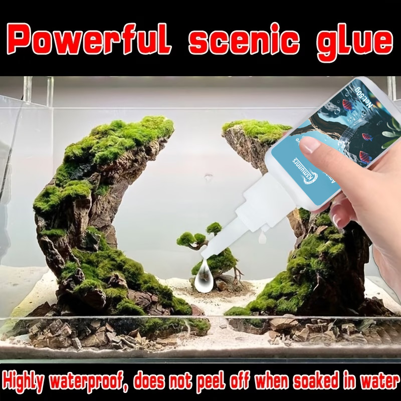 Aquarium Landscape Glue, Quick - đánh giá và giá Planted Aquarium Moss