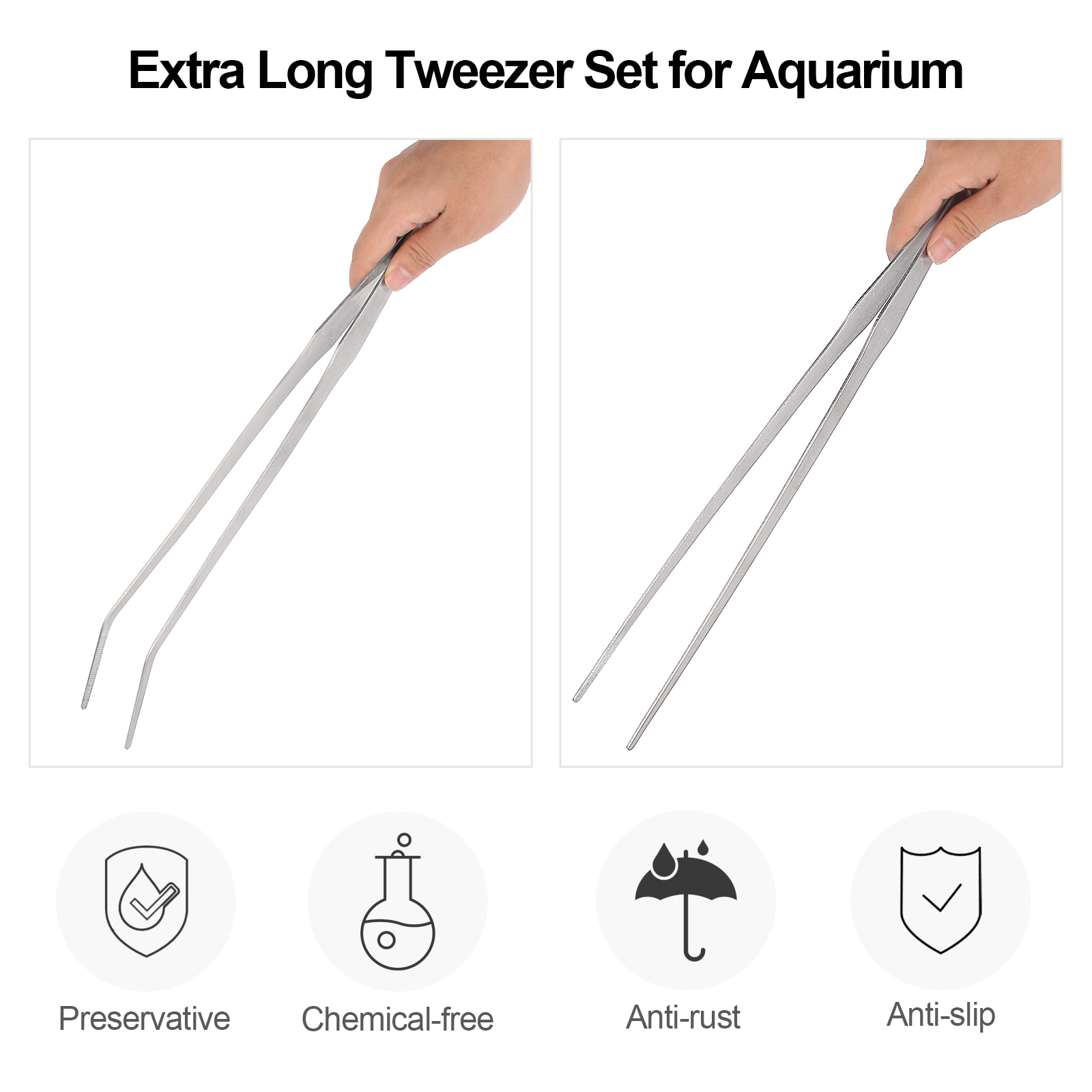 FEITA Long Stainless Steel Twe - đánh giá và giá Planted Aquarium Tools